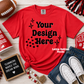 School Spirit Red Comfort Color Shirt Mock Up