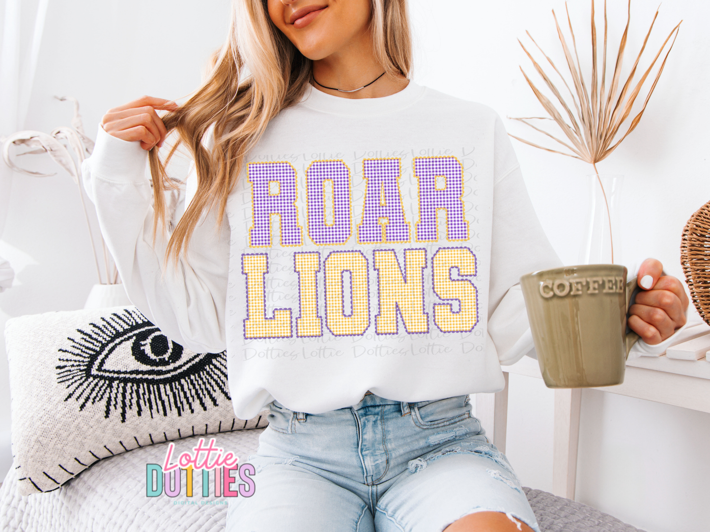 Purple and Gold Gingham Lace Spirit Alphabet | Spirit Alpha Pack | Digital Download | PNG (Copy)