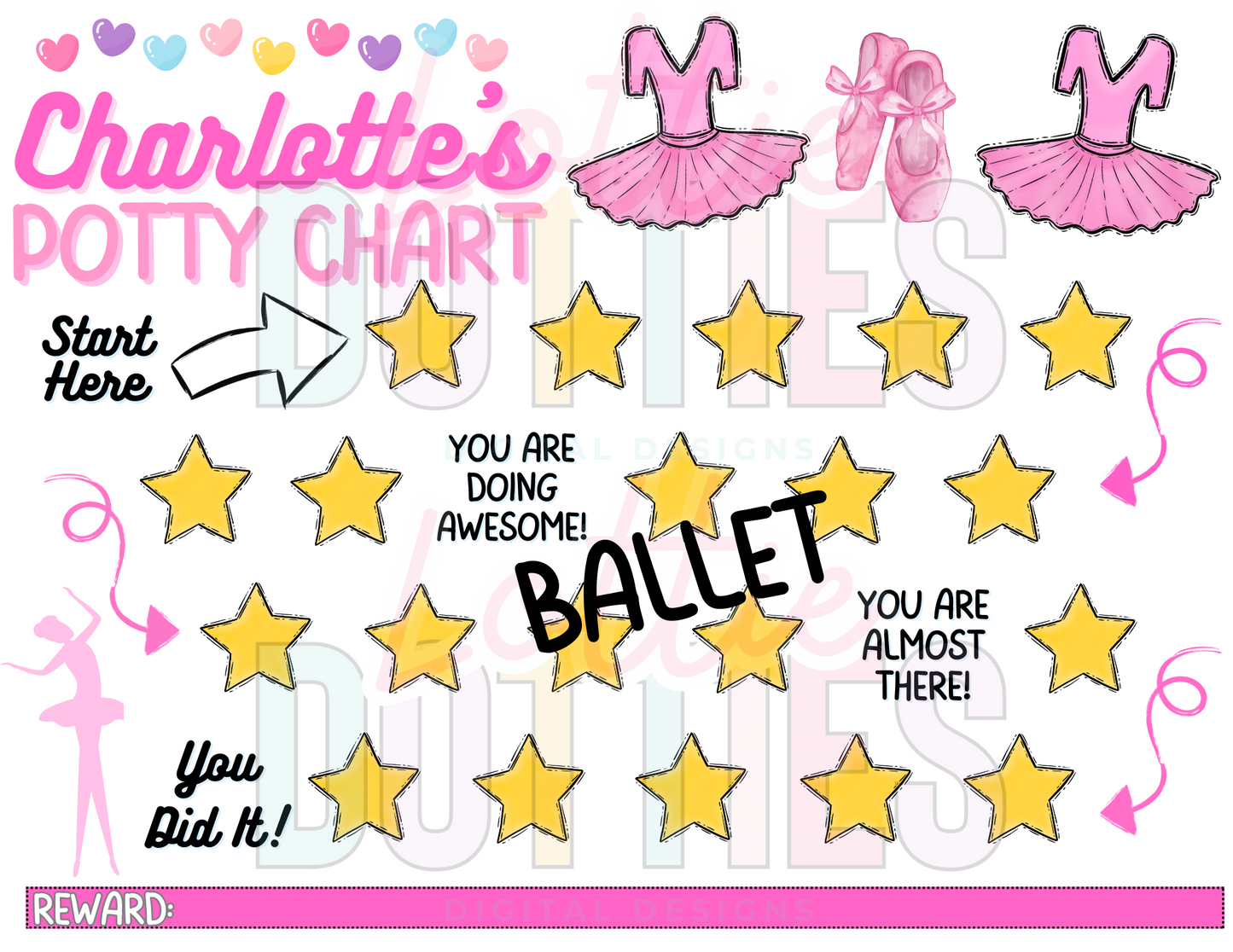 Ballet Potty Chart Template - Ballet