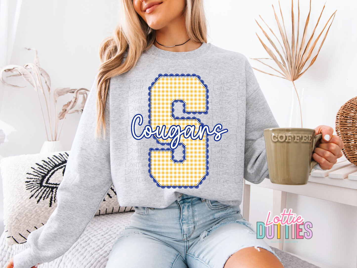 Royal Blue and Gold Gingham Lace Spirit Alphabet | Spirit Alpha Pack | Digital Download | PNG