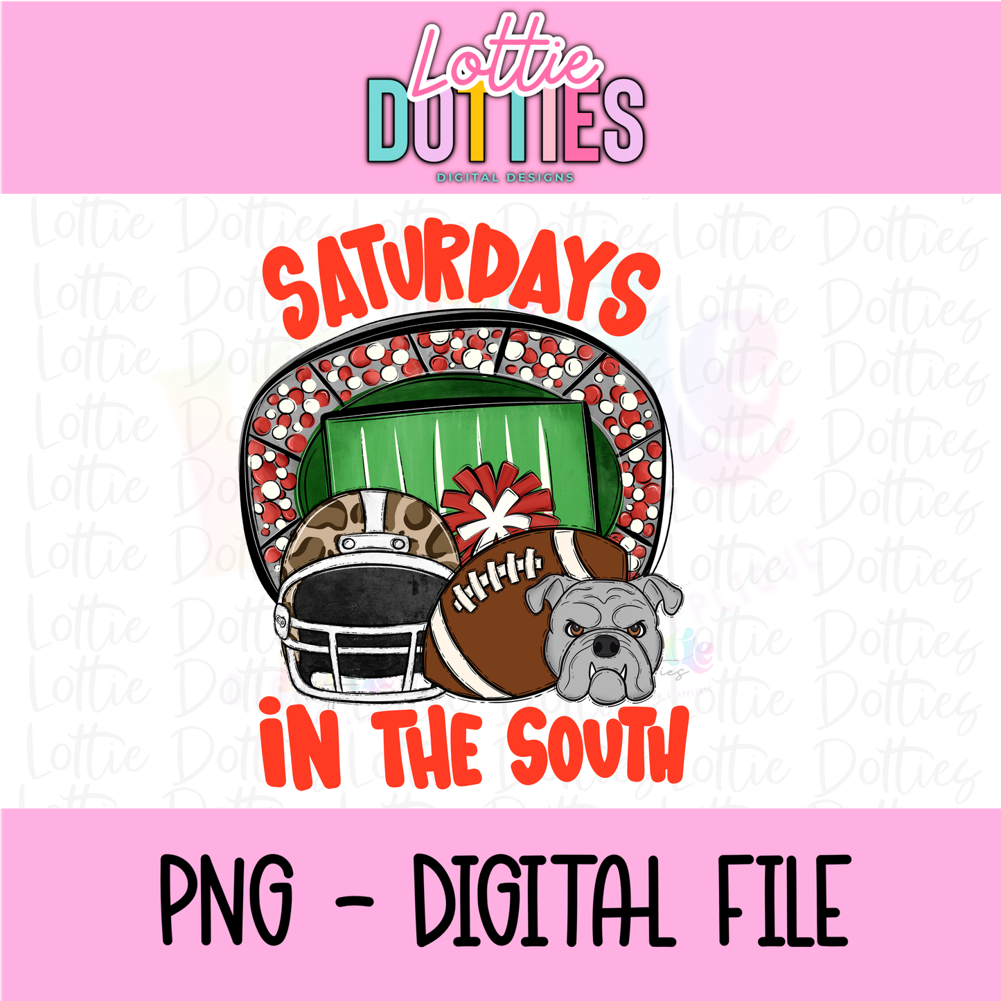 Saturdays in the South PNG - Football design - Digital Download
