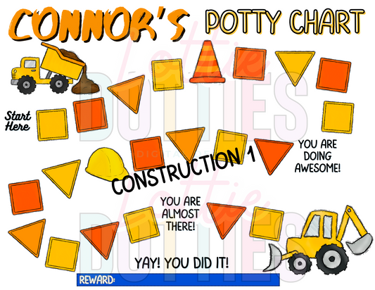 Construction Potty Chart Template - Construction 1