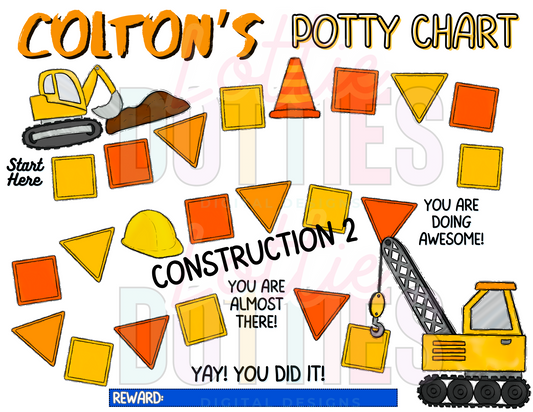 Construction Potty Chart Template - Construction 2