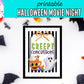 Printable Halloween Movie Night Sign | Cute Spooky Party Decorations | Trick or Treat, Movie Night & Boo Basket Printables