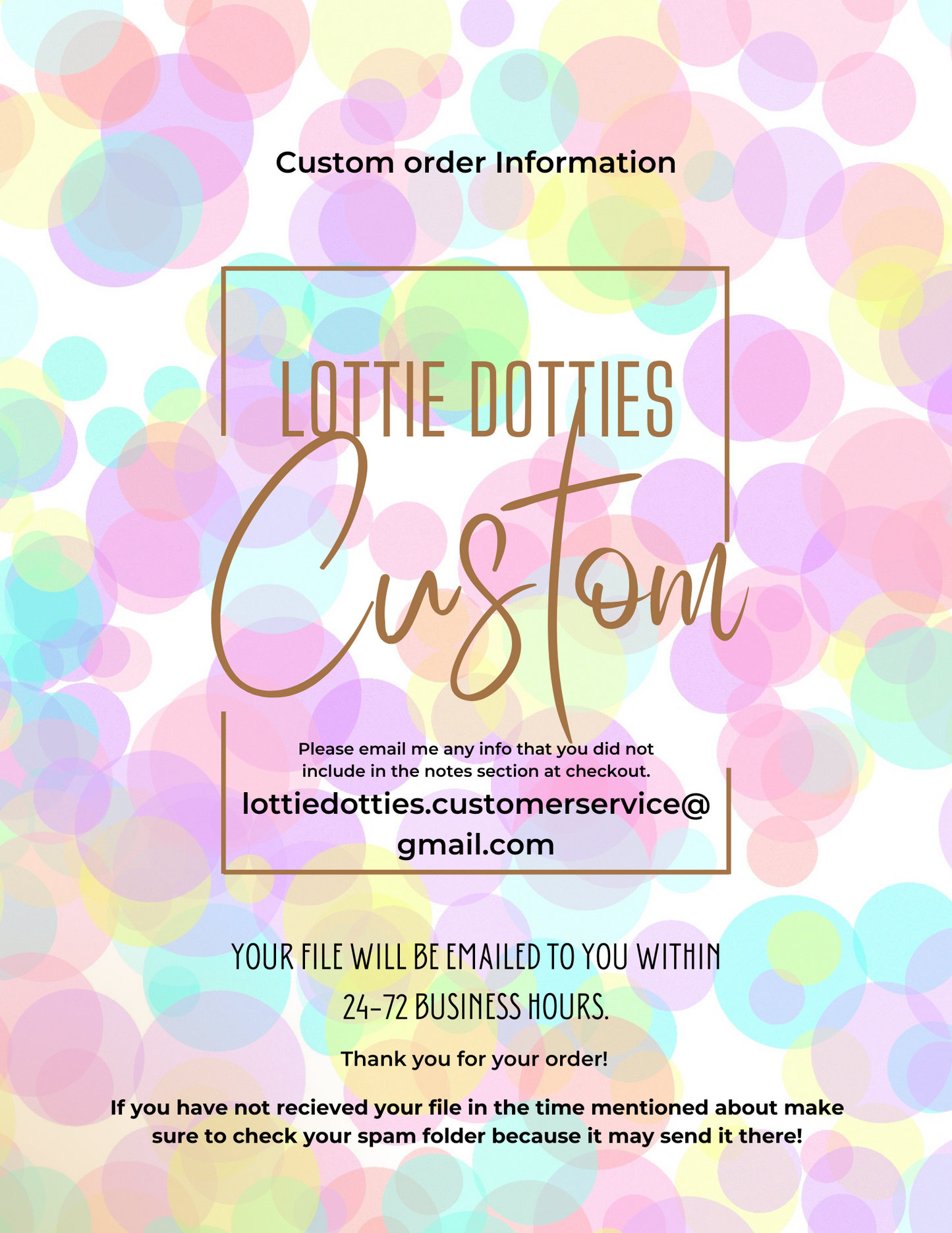 Color Change Custom Listing - Digital Download