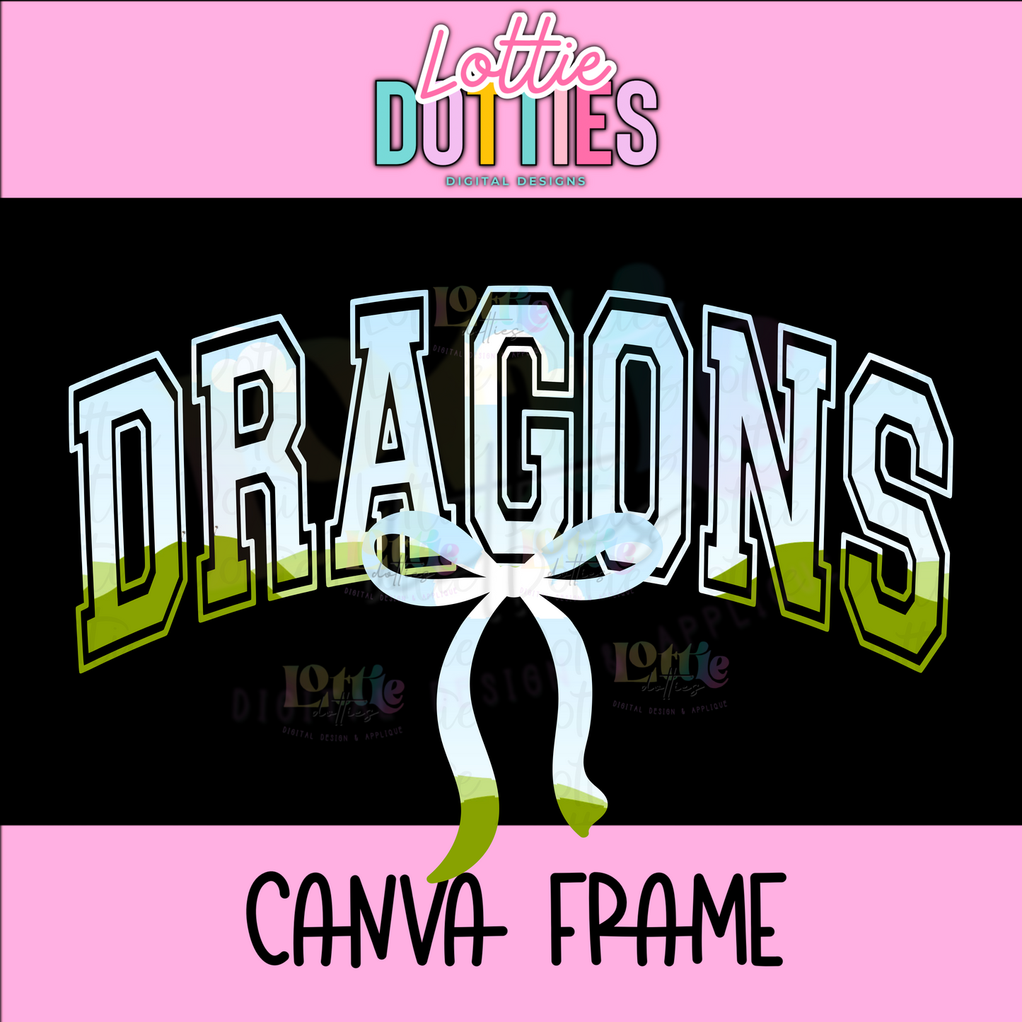 Dragons Canva Frame - Canva Frames - Digital Download