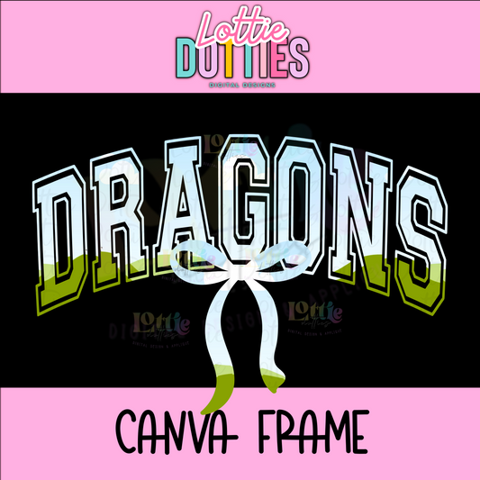 Dragons Canva Frame - Canva Frames - Digital Download