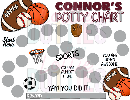 Sports Potty Chart Template - Sports