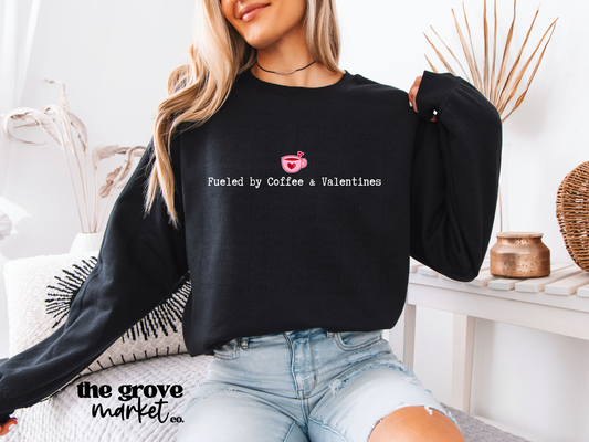Fueled by Coffee and Valentines PNG - Valentine's Day PNG - Digital Design