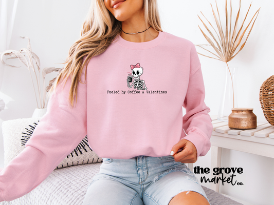 Fueled by Coffee and Valentines PNG - Valentine's Day PNG - Digital Design