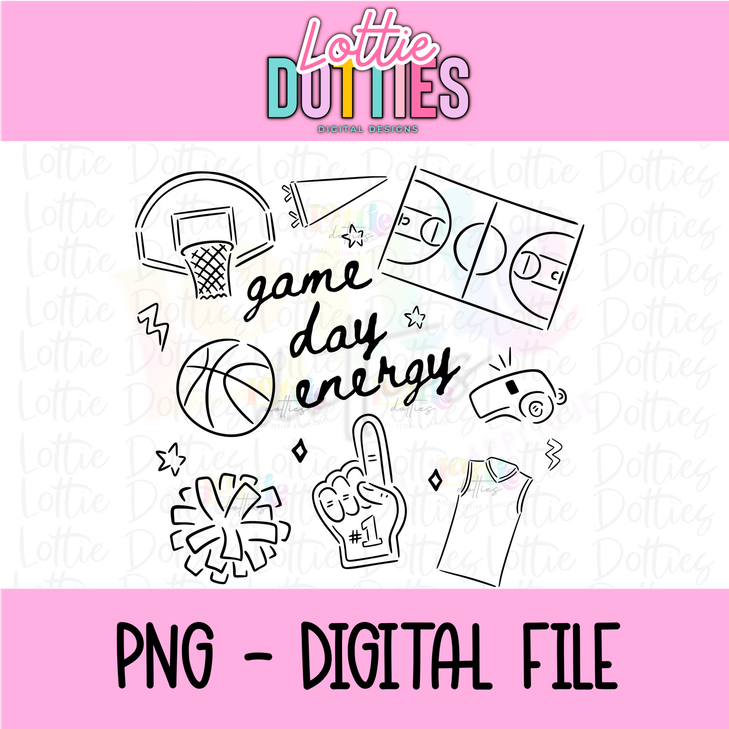 Game Day Energy PNG | Basketball Design | Basketball Mom Clipart | Game Day Design | Digital Download