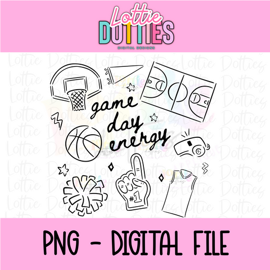 Game Day Energy PNG | Basketball Design | Basketball Mom Clipart | Game Day Design | Digital Download
