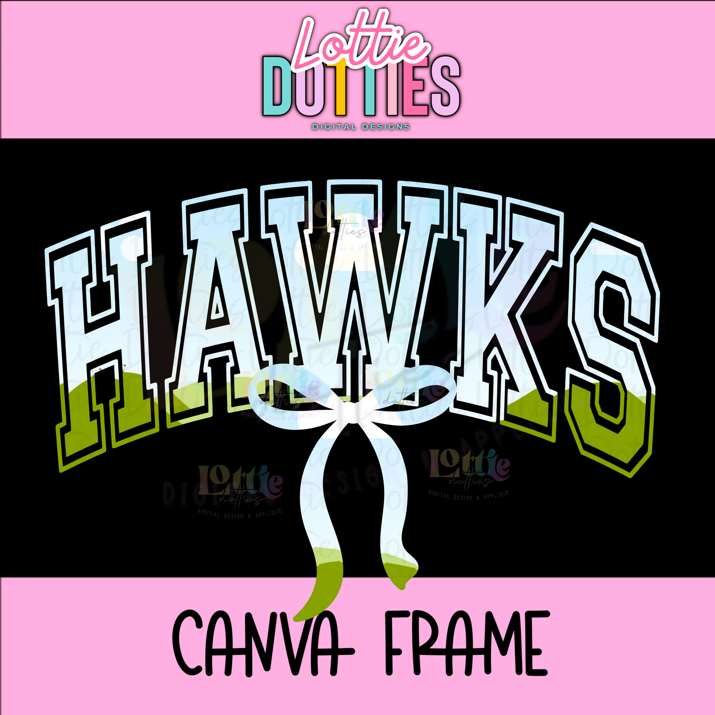 Hawks Canva Frame - Canva Frames - Digital Download