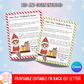 Elf Arrival Letter Printable, I’m Back Elf Poem, Cute Rhyming Elf Welcome Note for Kids, Christmas Elf Return Letter, Editable Elf on Shelf Letter