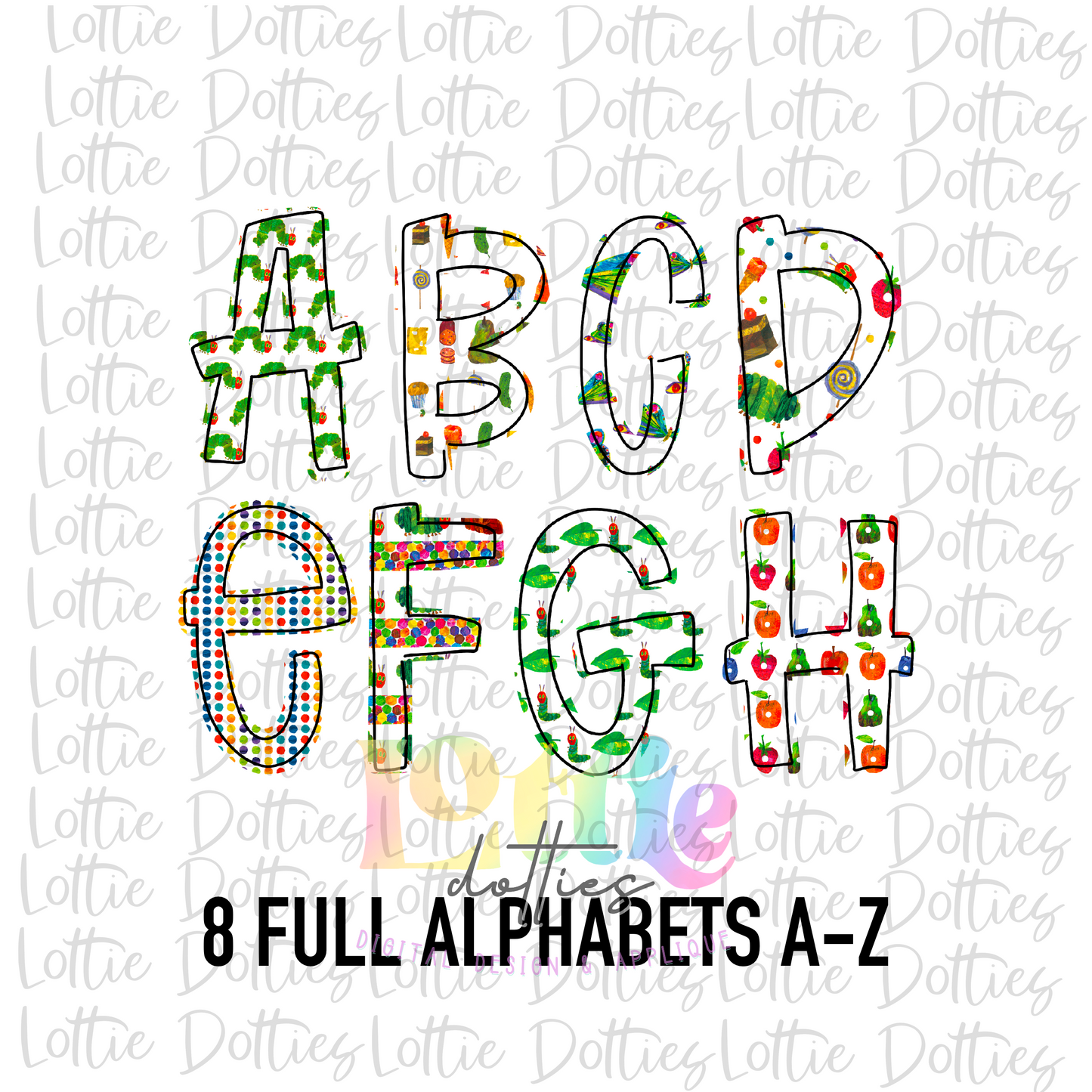 Caterpillar - Alpha Pack - Alphabet Clipart - Instant Download  - Alpha Pack