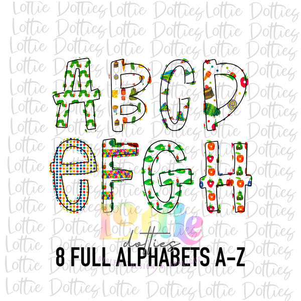 Caterpillar - Alpha Pack - Alphabet Clipart - Instant Download - Alpha ...