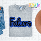 Falcons PNG - blue and black falcons sublimation design -  Digital Download