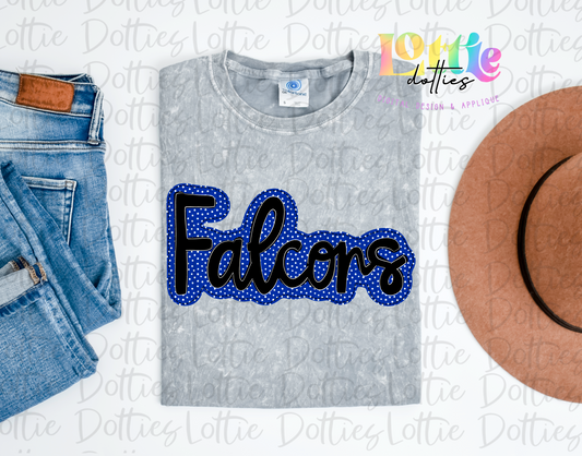 Falcons PNG - blue and black falcons sublimation design -  Digital Download