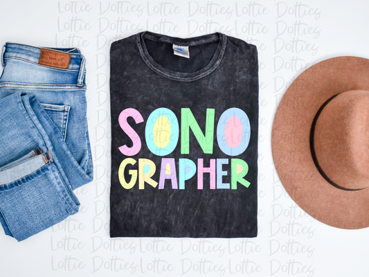 Sonographer PNG - Sonography - Ultrasound Design - Digital Download- Pastel Filled