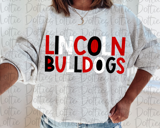 Lincoln Bulldogs -  PNG - Bulldogs  sublimation design - Digital Download