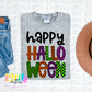 Happy Halloween Dots & Stripes PNG - Halloween Sublimation