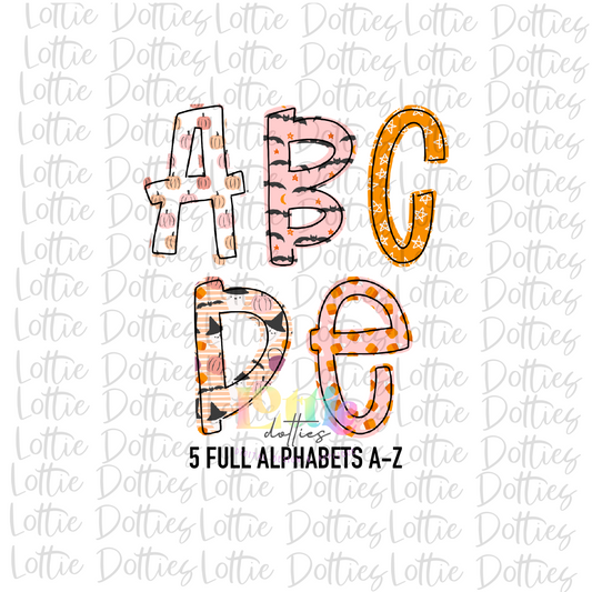 Sweet & Spooky Alpha - Alpha Pack - Alphabet Clipart - Instant Download