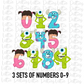 Monster Numbers Alpha - Numbers Alpha Pack - Alphabet Clipart - Instant Download  - Alpha Pack