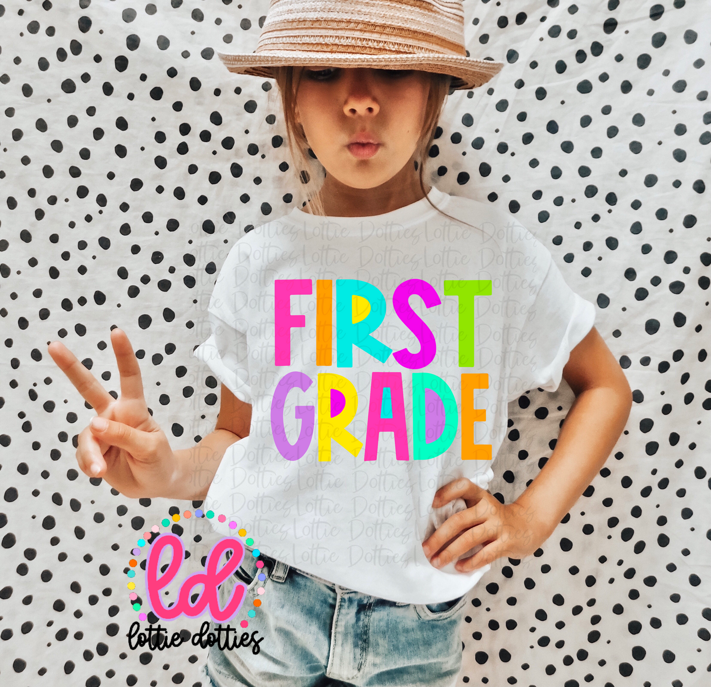 First Grade PNG - Back To School - Sublimation - Digital Download - Bright Filled