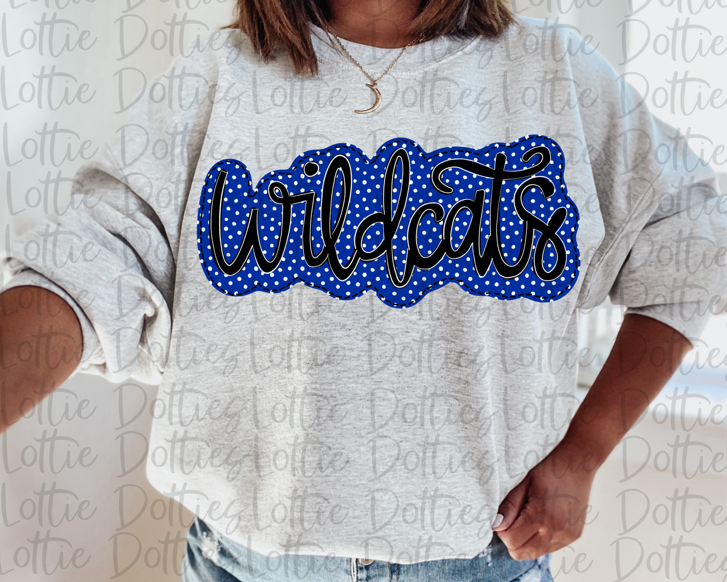 Wildcats PNG -  blue and black wildcats sublimation design - Digital Download