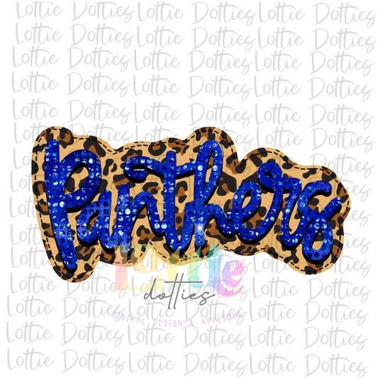 Panthers  PNG - Panthers Sublimation  - Digital Download - Royal Rhinestone and Leopard