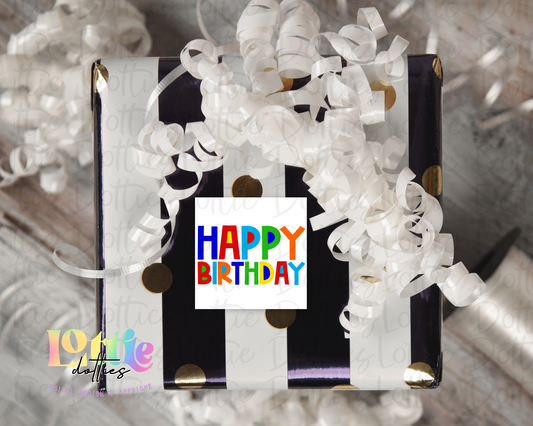 Happy Birthday Tag Png  -Instant Download - Digital Download