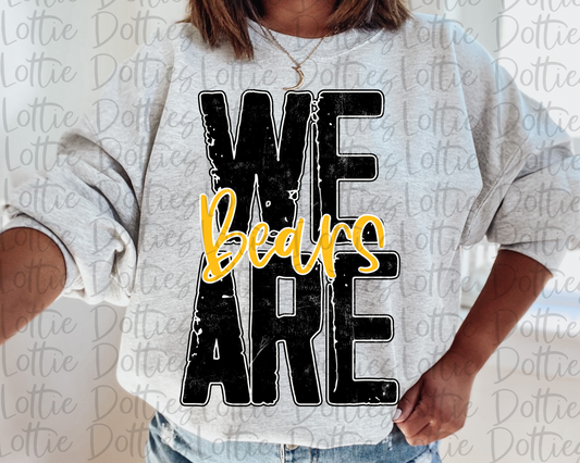 We Are Bears PNG - Bears  sublimation design - Digital Download - Black and Gold