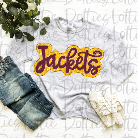Jackets Png -  Jackets  Sublimation- Digital Download - Gold and Maroon