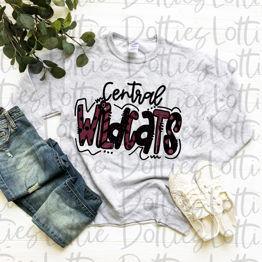 Central Wildcats  PNG - Wildcats Sublimation design - Digital Download
