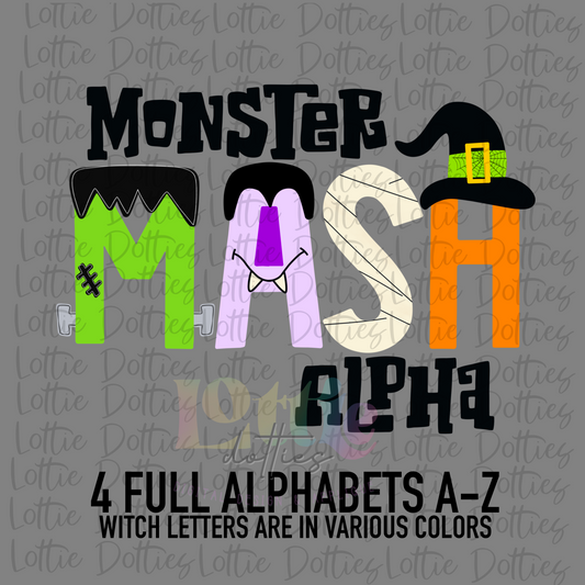 Monster mash Filled Alpha Png - Halloween Alpha Pack - Digital Download