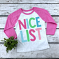 Nice List - Pink Png - Christmas Sublimation Design- Digital Download