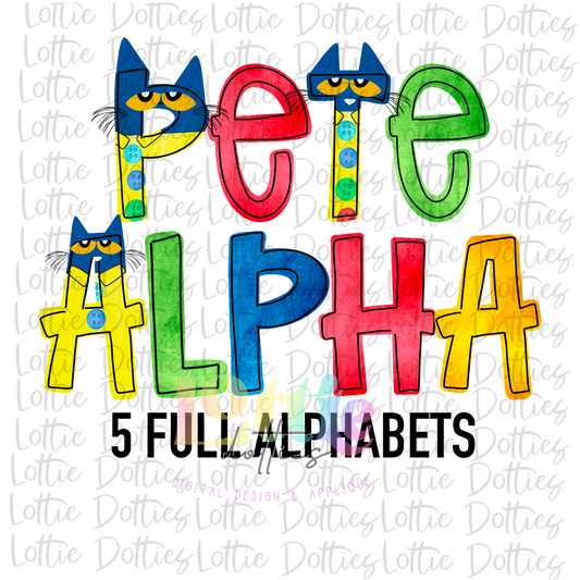 Pete Alpha Pack - Alphabet Clipart - Instant Download  - Alpha Pack