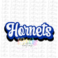 Hornets PNG -  Hornets Sublimation design - Digital Download - Royal and Black
