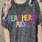 Teacher Aide PNG - Back To School - Sublimation - Digital Download - Bright Filled