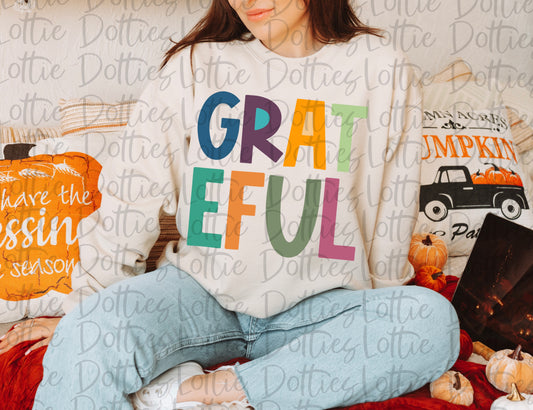 Grateful PNG - Grateful Sublimation - Fall Design - Digital Download