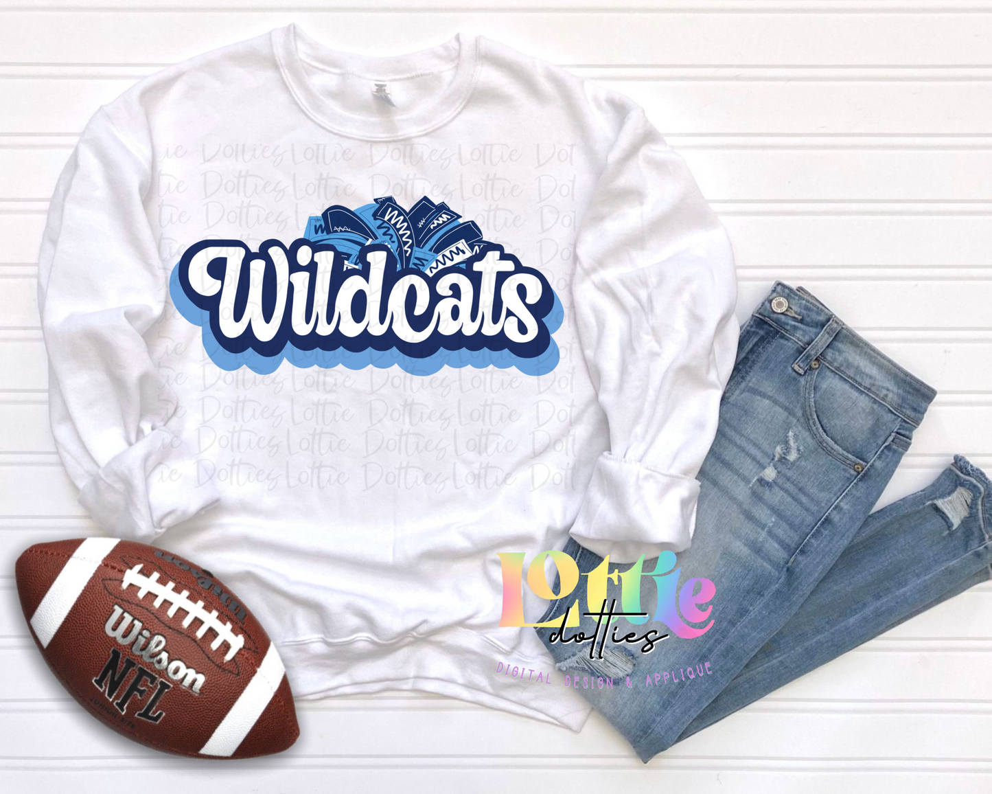 Wildcats PNG - Wildcats -  sublimation design - Digital Download - Navy and Carolina Blue
