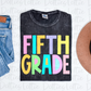 Fifth Grade PNG - Back To School - Sublimation - Digital Download - Pastel Filled