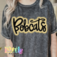 Bobcats PNG - black and Vegas gold Bobcats  sublimation design -  Digital Download