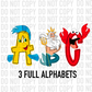 Under the Sea Friends Alphabet - Alpha Pack - Alphabet Clipart - Instant Download  - Alpha Pack