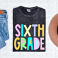 Sixth Grade PNG - Back To School - Sublimation - Digital Download - Pastel Filled