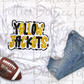 Yellow Jackets Png - Sublimation Design- Digital Download - Gold and Black Rhinestone