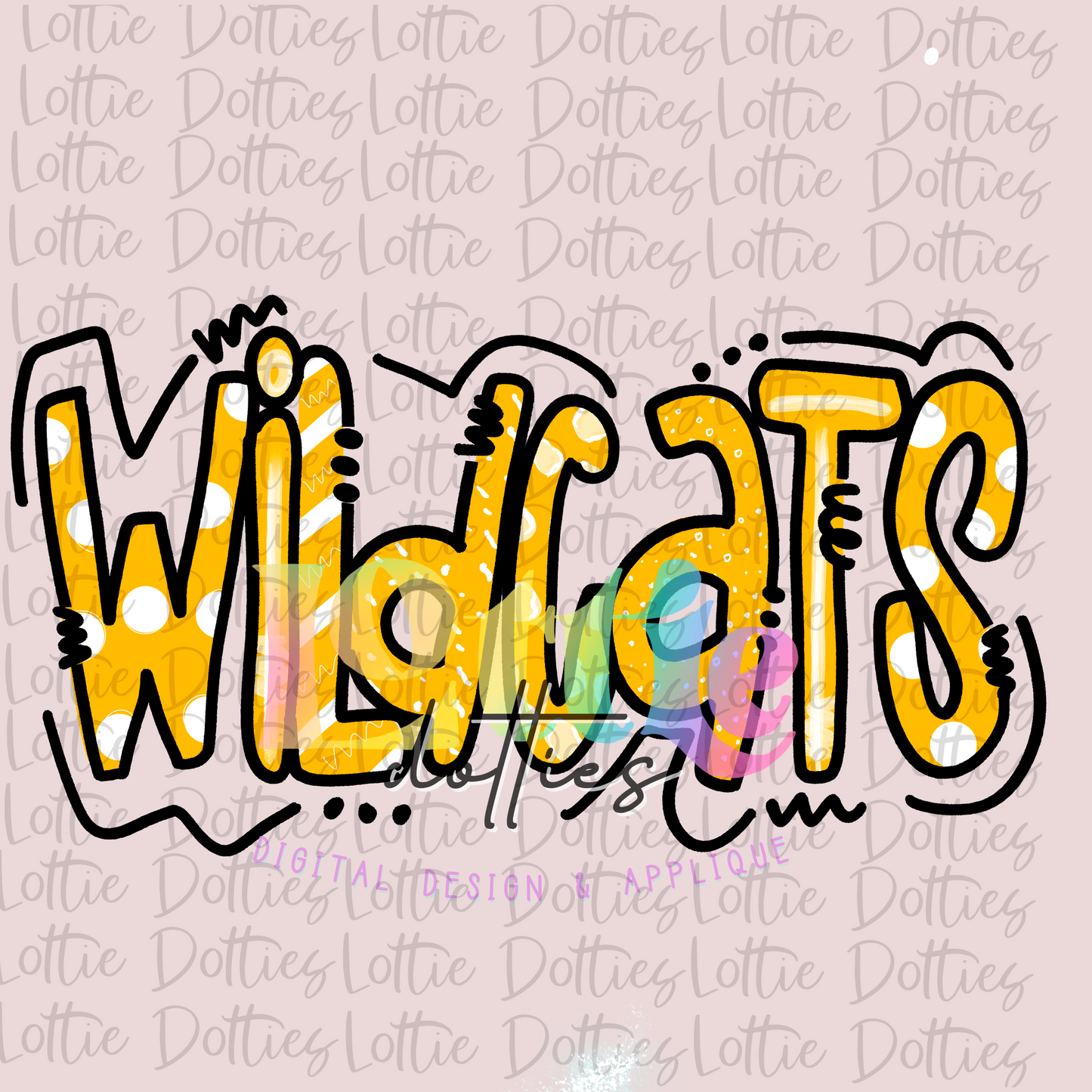 Wildcats  PNG - Wildcats -  sublimation design - Digital Download - Gold