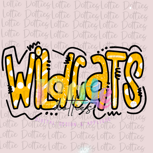 Wildcats  PNG - Wildcats -  sublimation design - Digital Download - Gold