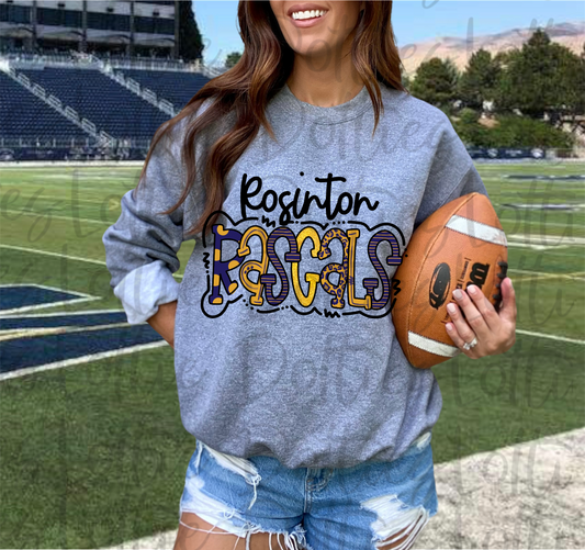 Rosinton Rascals - PNG - Rascals Sublimation - Digital Download - Navy and Gold