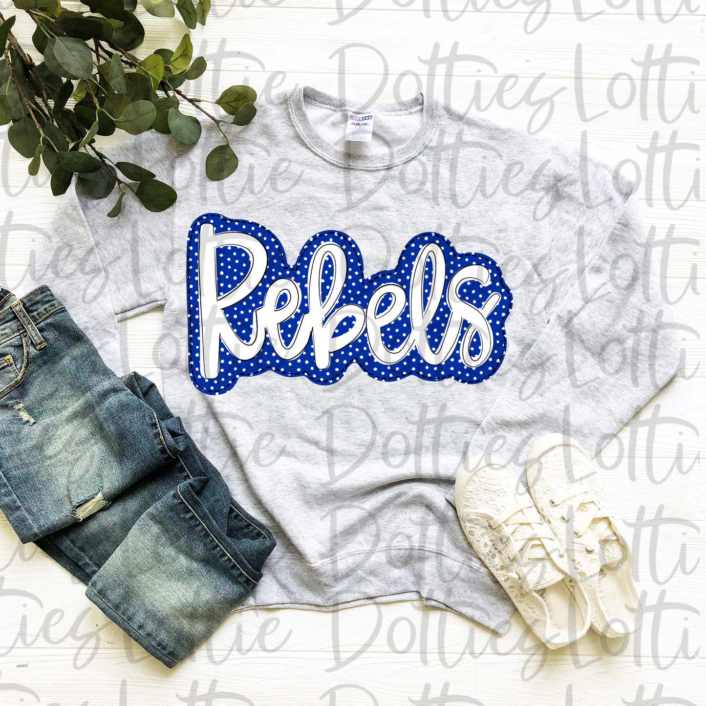 Rebels PNG - Digital Download - Sublimation Design - Royal and White